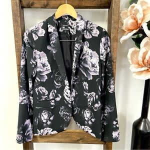 RW&amp Co floral blazer sz 6